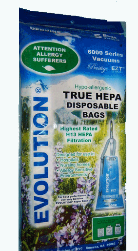 Evolution Cloth Type Synthetic Vacuum Cleaner Bags for 6000 Series  - 5 Pack