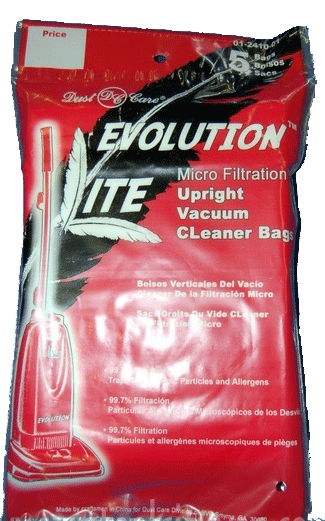 Evolution Light Upright Vacuum Cleaner Paper Bags for DCC-658  - 6 Pack