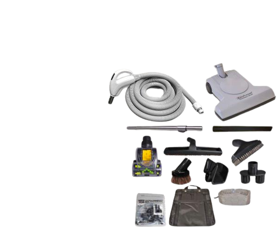 Titan T7 Prime Central Vac Kit 30Ft Low Voltage Hose W/T210 Nozzle and Deluxe Tools
