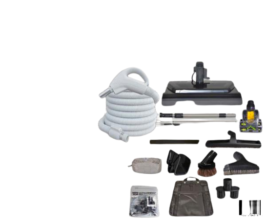 Titan T7 Central Vac Kit Prime 35Ft Direct Connection Hose Titan Deluxe Power Nozzle and Premium Tools