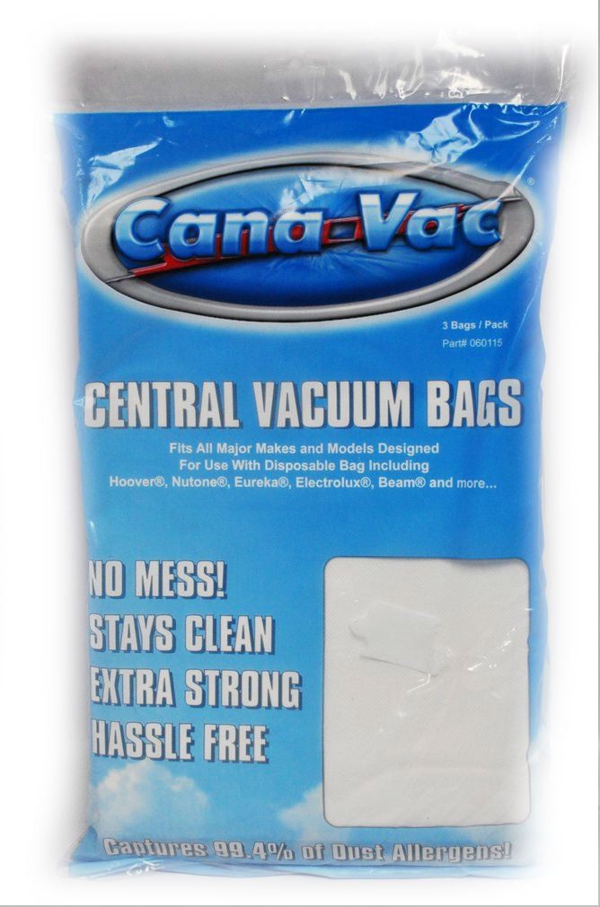 Titan TCS5702, TCS6602 Central Vacuum Cleaner Paper Bags 3PK # 060115
