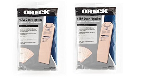 Oreck HEPA Vacuum Bags for Magnesium & Discover Uprights (2 packs of 6 Bags = Total of 12 Bags)