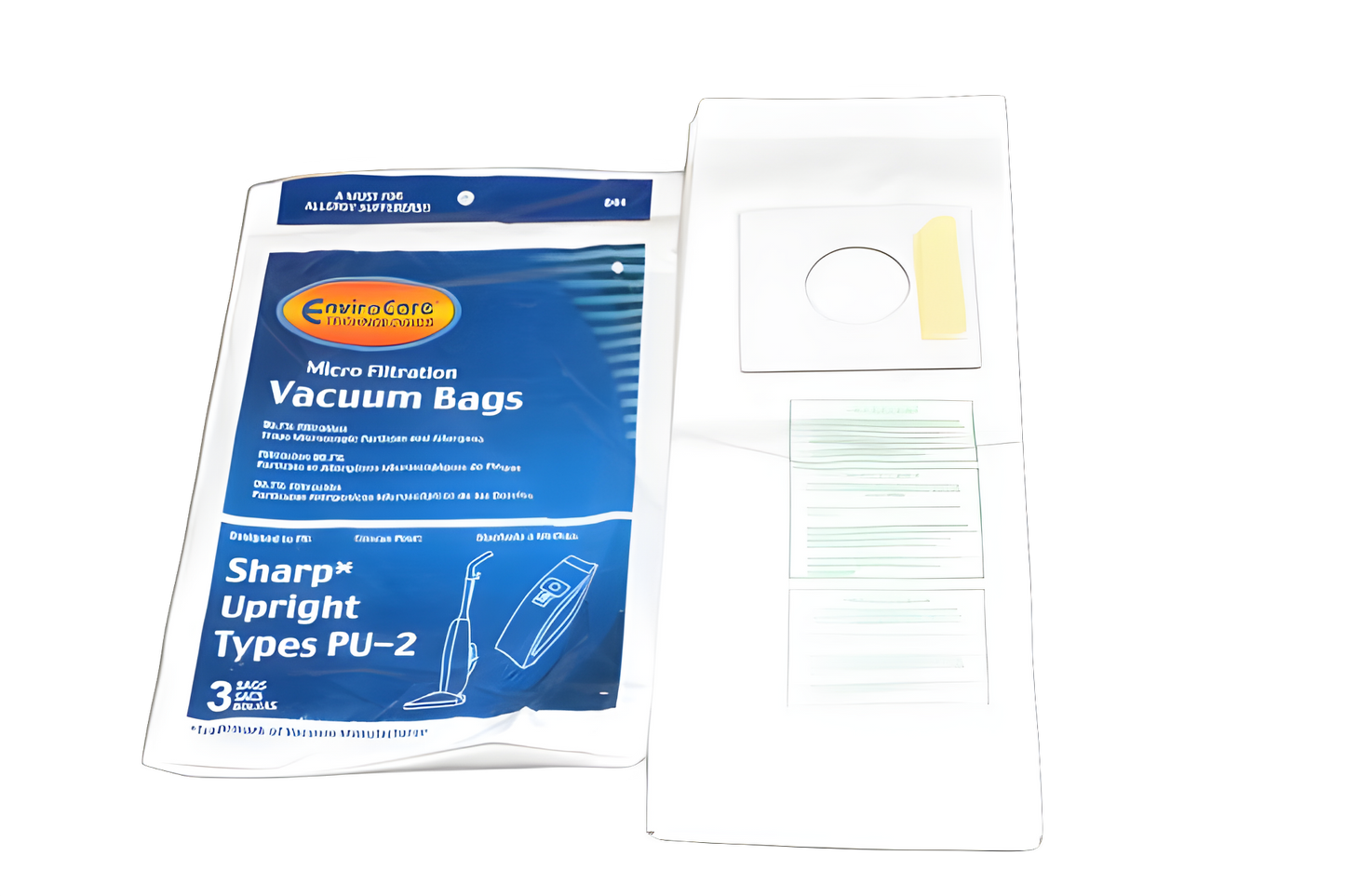 Paper Bags Sharp, Pu2, 3pk, Upright, Micromicrolined Vacuum #844