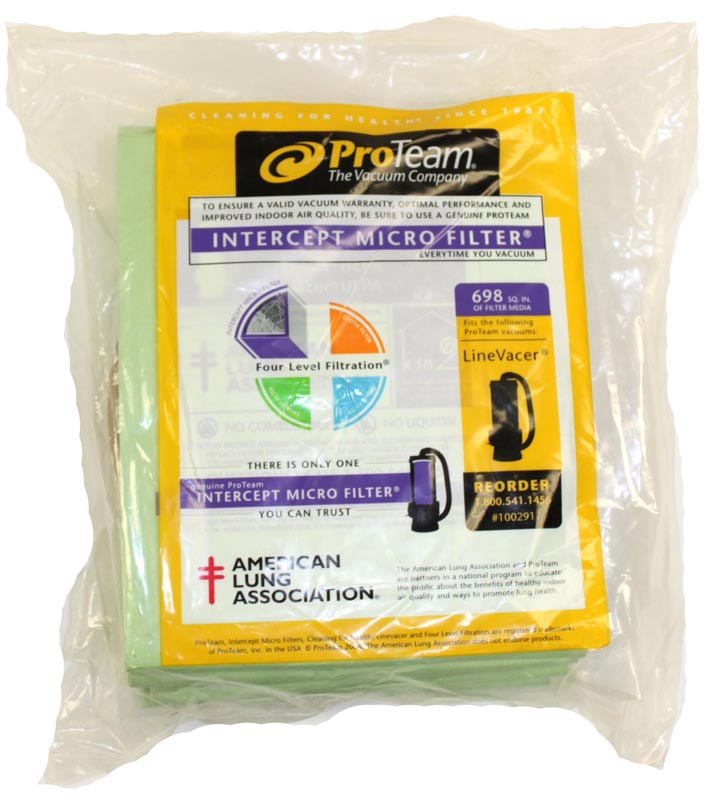 ProTeam 10 QT #100291 Intercept Micro Filter Vacuum Bags