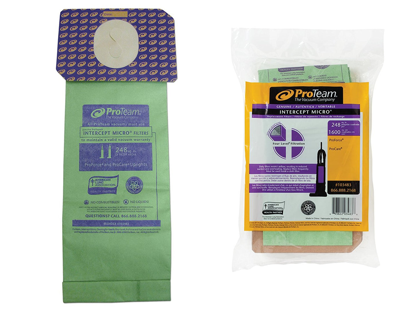 ProTeam Upright Vacuum Bags (103483) Combo Pack - 3 Packs (30 bags)