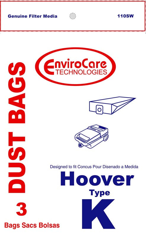 Hoover K Vacuum Cleaner Bags 4010028K - Generic - 3 Pack
