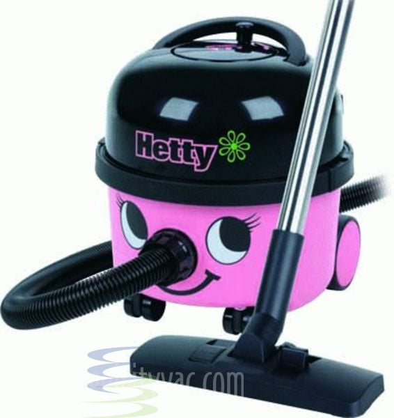 Numatic Hetty Hi Power Canister Vacuum Cleaner Pink with Auto Save Technology, 900777, HET 200A-11