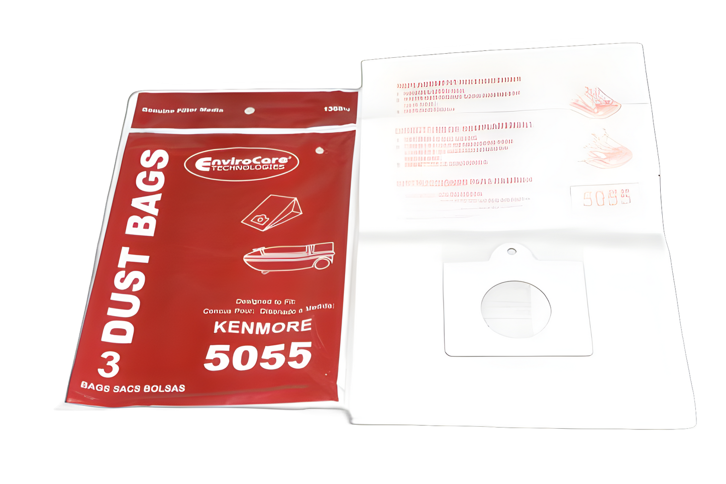 Paper Bags Kenmore, 5055, 3pk, Canister, Replacement Vacuum #136SW