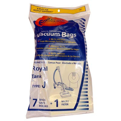 Royal/Dirt Devil 3-040447-001 Type J With Micro-Filter vacuum cleaner bags- Generic - 7 pack
