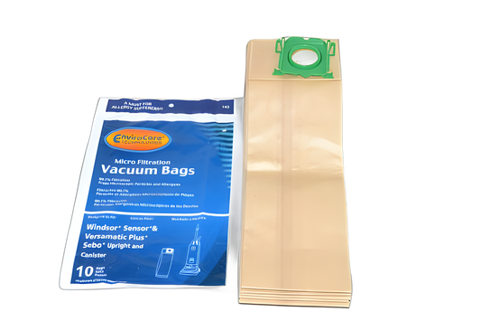 Paper Bags Windsor Sensor, 10pk, Microupright, Envirocare, Repl Vacuum #143