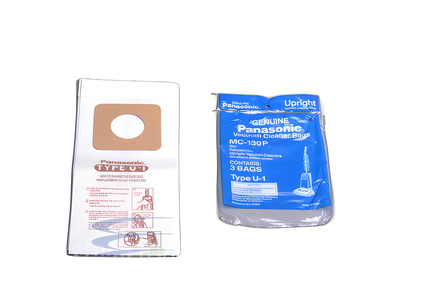 Paper Bags Panasonic, U 1, 3pk, Upright Vacuum #MC130P