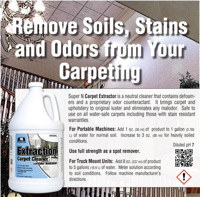 Super N Deodorizing Carpet Extraction Cleaner NILodor