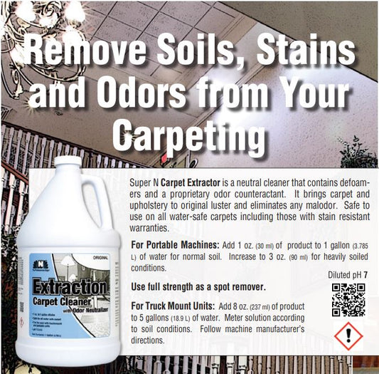 Super N Deodorizing Carpet Extraction Cleaner NILodor