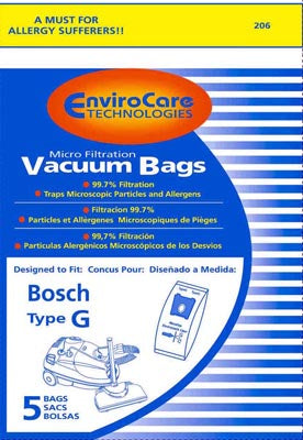 Bosch Type G Vacuum Cleaner Bags BBZ51AFG1U - Generic - 5 pack