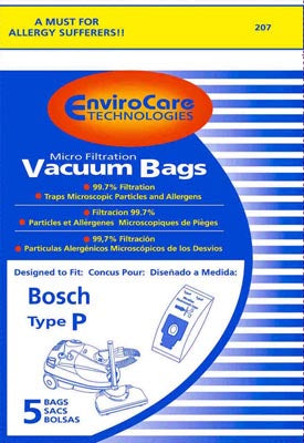 Bosch Type P Canister Vacuum Bags BBZ52AFP2U - Generic - 5 pack