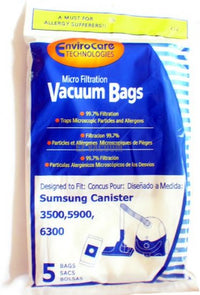 Samsung 212 Canister 3500, 5900, 6300 Bags- Generic - 5 pack