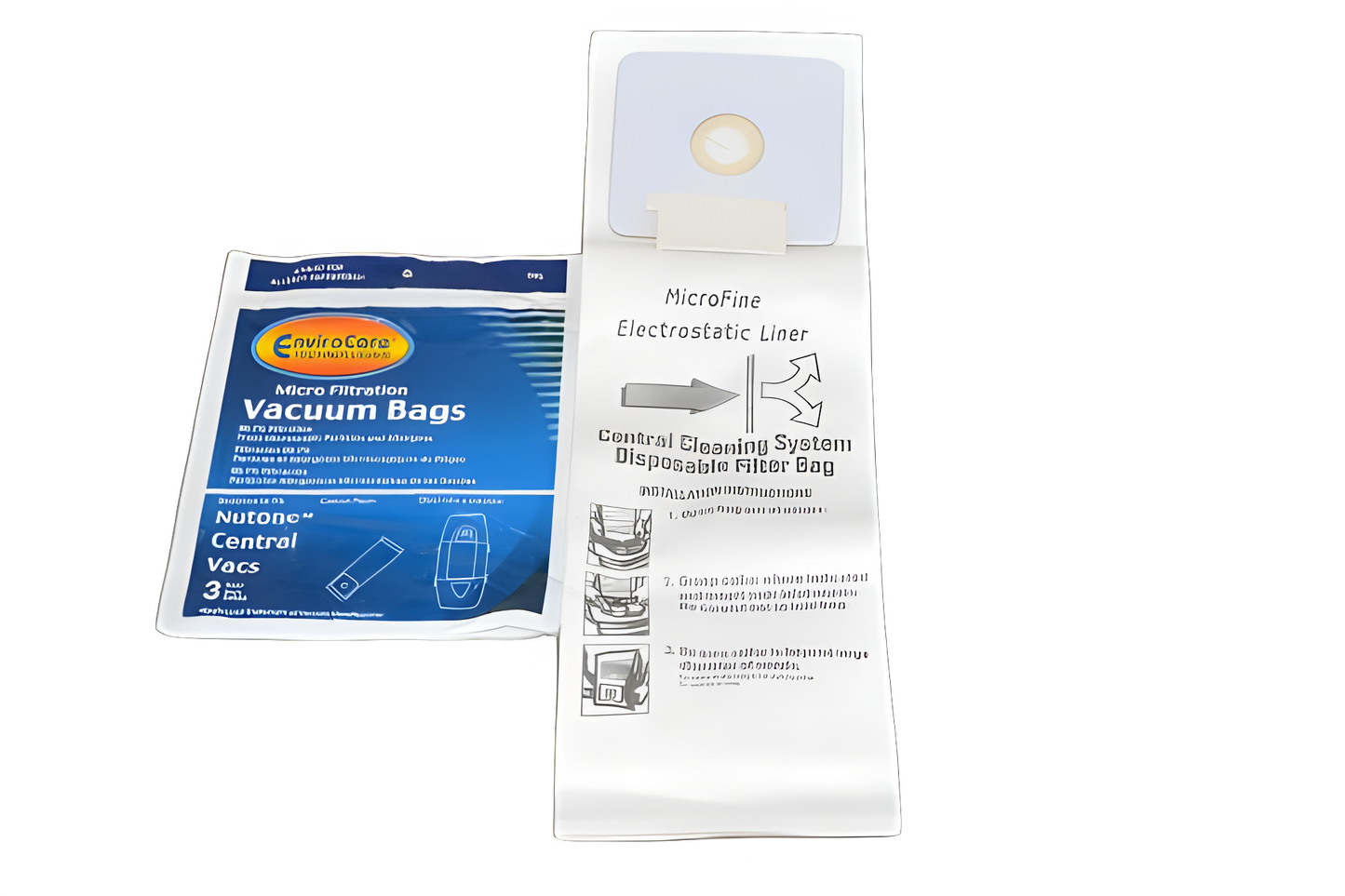 Paper Bags Nutone, 3pk, Central Vac, Microenvirocare, Repl Vacuum #505