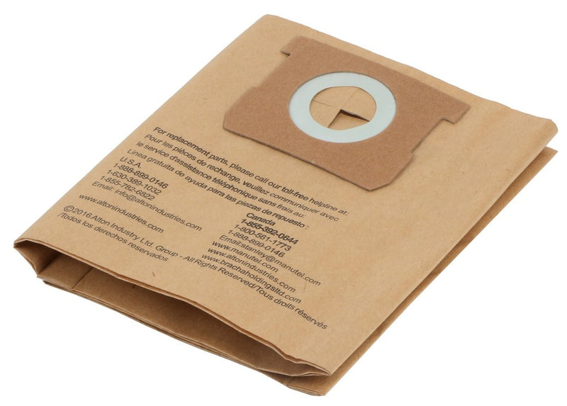 PORTER CABLE 4 GALLON DISPOSABLE DUST BAG/VACUUM BAG, 3 PACK 25-1238