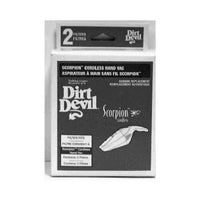 Dirt Devil filter for Scorpion and Jaguar Hand Vac 3-088570-001 - Genuine - 2 Pack