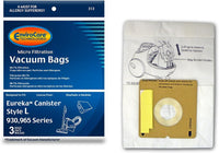 12 Eureka Style L Allergy Micron Filtration Vacuum Bags, Mini Mite Canister Vacuum Cleaners, 61715-12, 61715, 61715