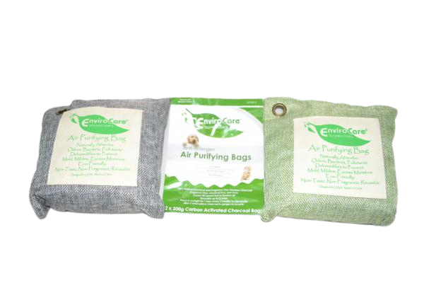 AIR PURIFYING BAG,2PK-ENVIROCARE,CARBON CHARCOAL ACTIVATED,ABSORBS ODORS,MOLD,MILDEW & BACTERIA
