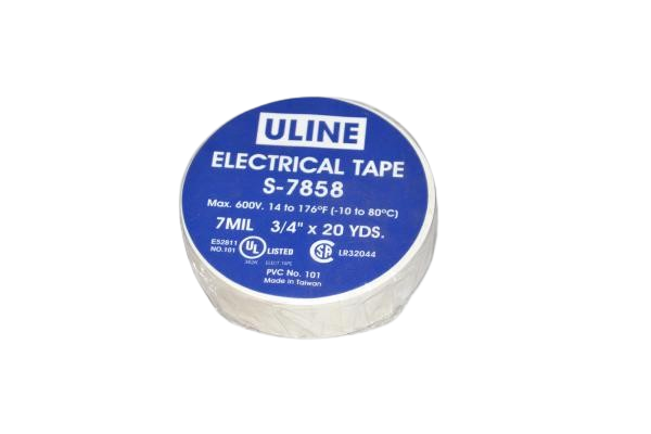 ELECTRICAL TAPE-WHITE,3/4 X 60',7 MIL