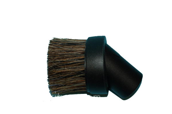 Dusting Brush with Natural Horse Hair Bristles - Black with 1 1/4' or 32mm End