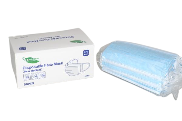 FACE MASK,3 LAYER,DISPOSABLE PROTECTIVE FILTER NON MEDICAL - 50 PER BOX