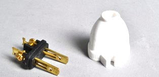 Fit All Male Grip White Plug - 1 Pack