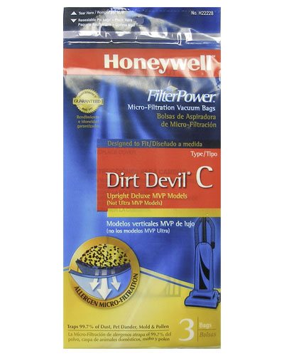 Honeywell FilterPower Micro-Filtration Vacuum Bags - Dirt Devil Type C