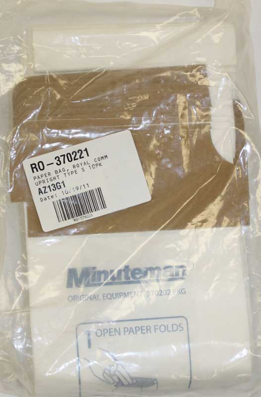 Royal Type S 370221PKG Vacuum Cleaner Bags for RY5500, MRY5500 - 10 pack - Genuine