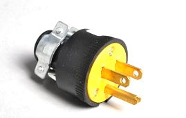 Fit All Cooper Wiring 3 Wire Grounded Rubber Black Plug - 1 Pack