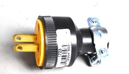 Fit All Cooper Wiring 2 Wire Round Rubber Black Plug - 1 Pack