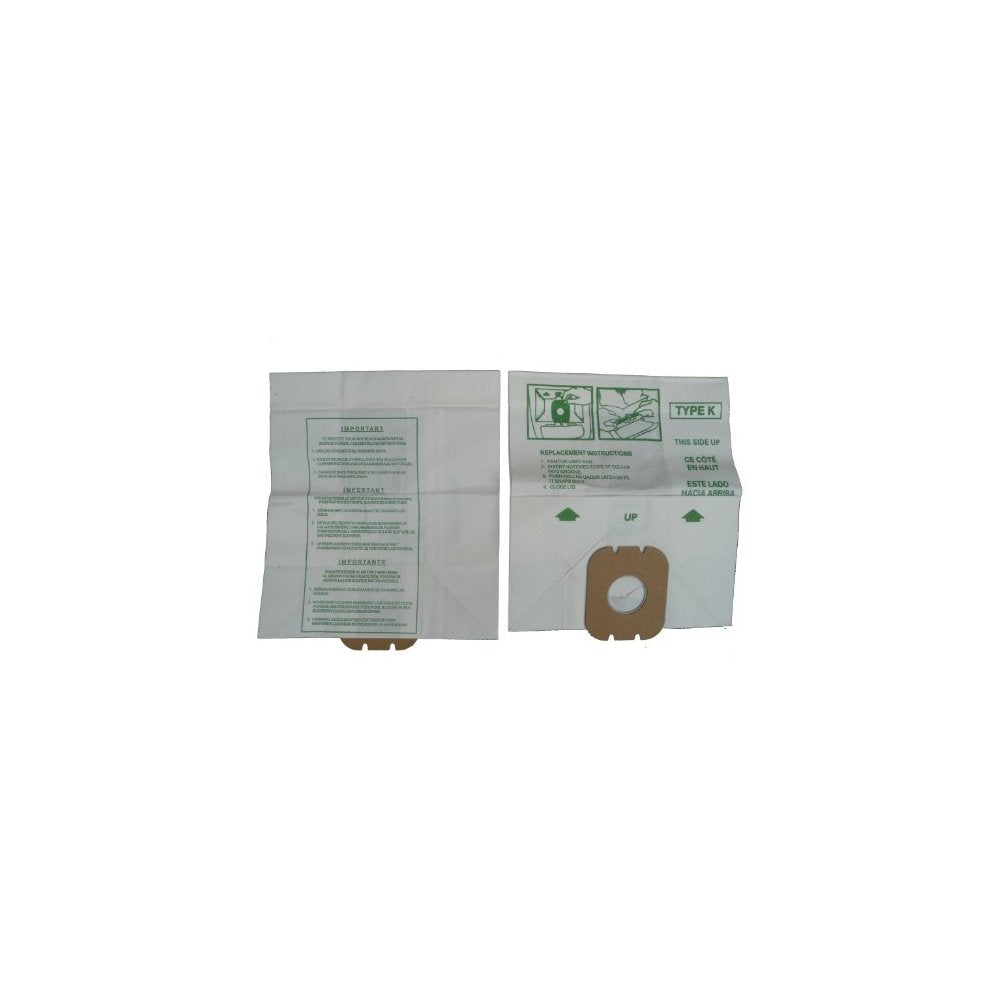 6 Hoover Type K Spirit Vacuum Bags, Canisters, Encore, Supremacy, Older Runabout Vacuum Cleaners,4010028K, 4010100K