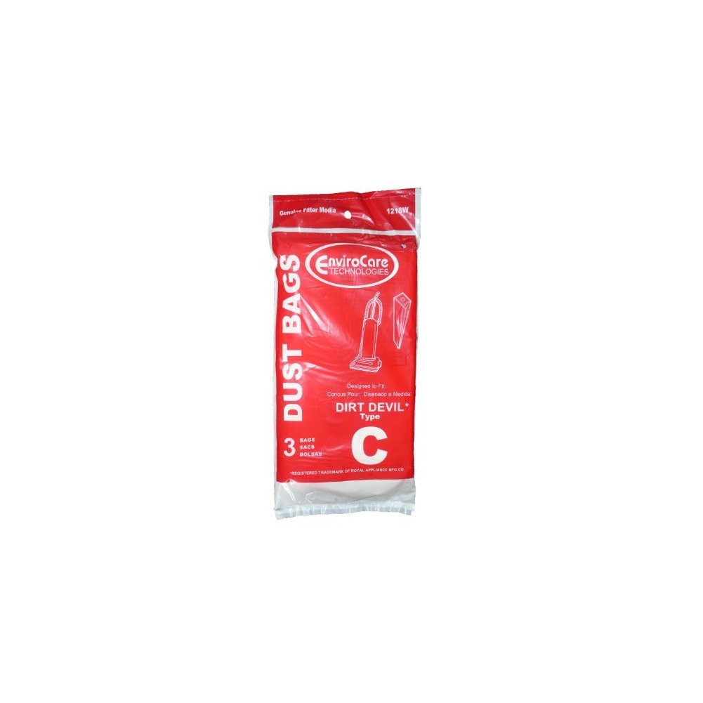 15 Royal Dirt Devil Type C Vacuum Bags, MVP Upright Vacuum Cleaners, 3-727075-001, 3727075001, 727075, 3-700147-001