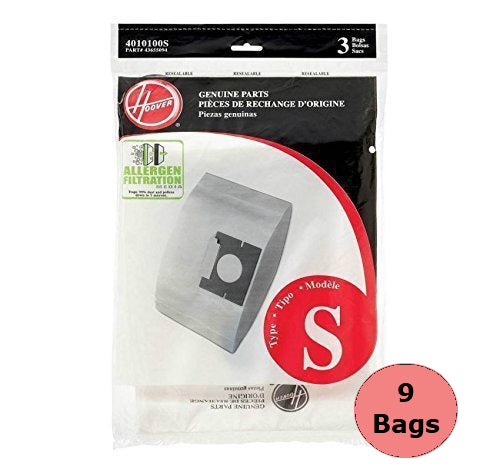 Hoover Type S Allergen Back, 4010100S (9 Bags)