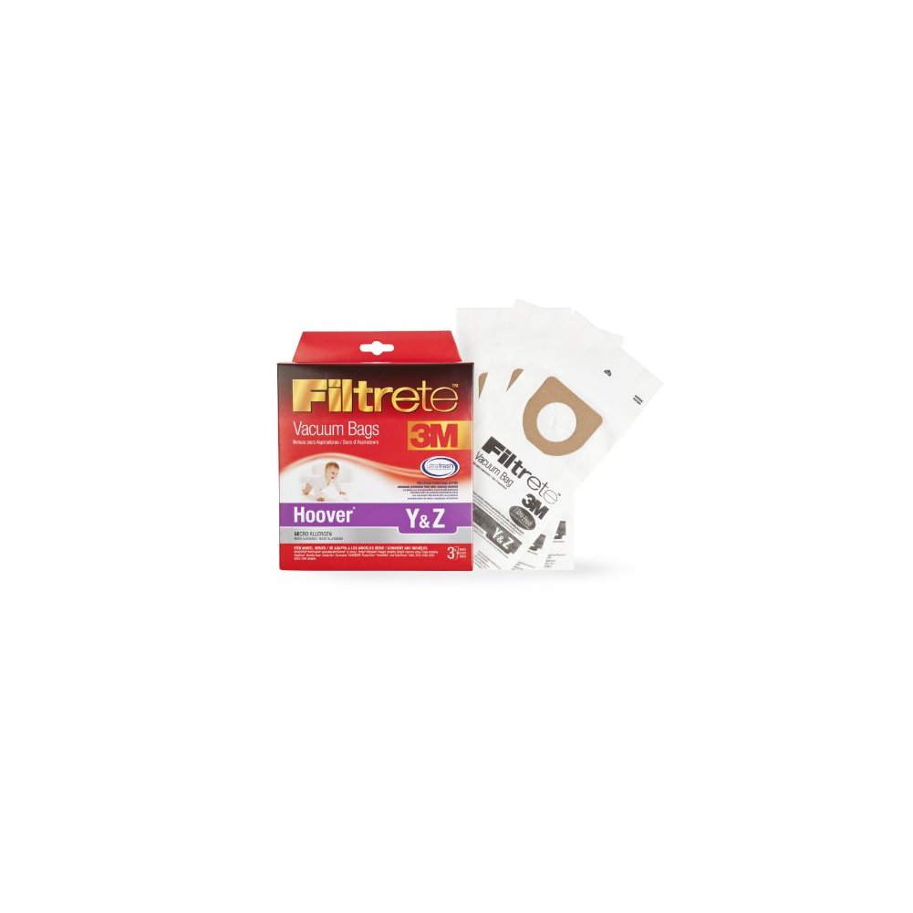 3M Filtrete Hoover Y & Z Vacuum Bag, 3 Pack, AA10002