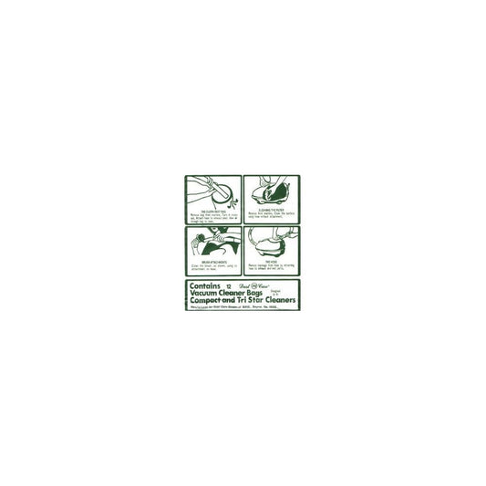 Generic Compact/Tristar Vacuum Bags Microfiltration with Closure - 12 Pack