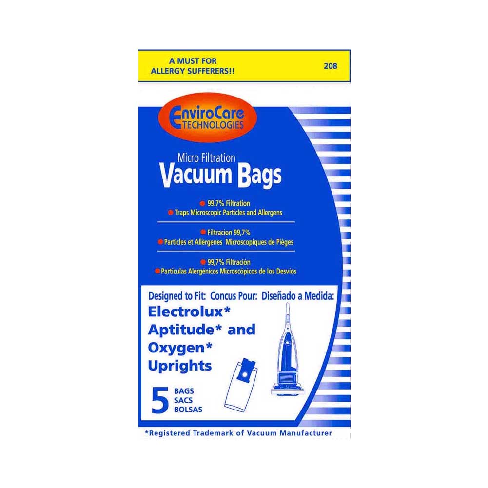 Electrolux Aptitude/Oxygen Upright Vacuum Bags - 5 Pack
