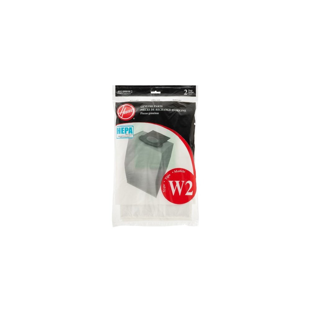 Hoover Type W2 HEPA Bag (2-Pack), 401080W2
