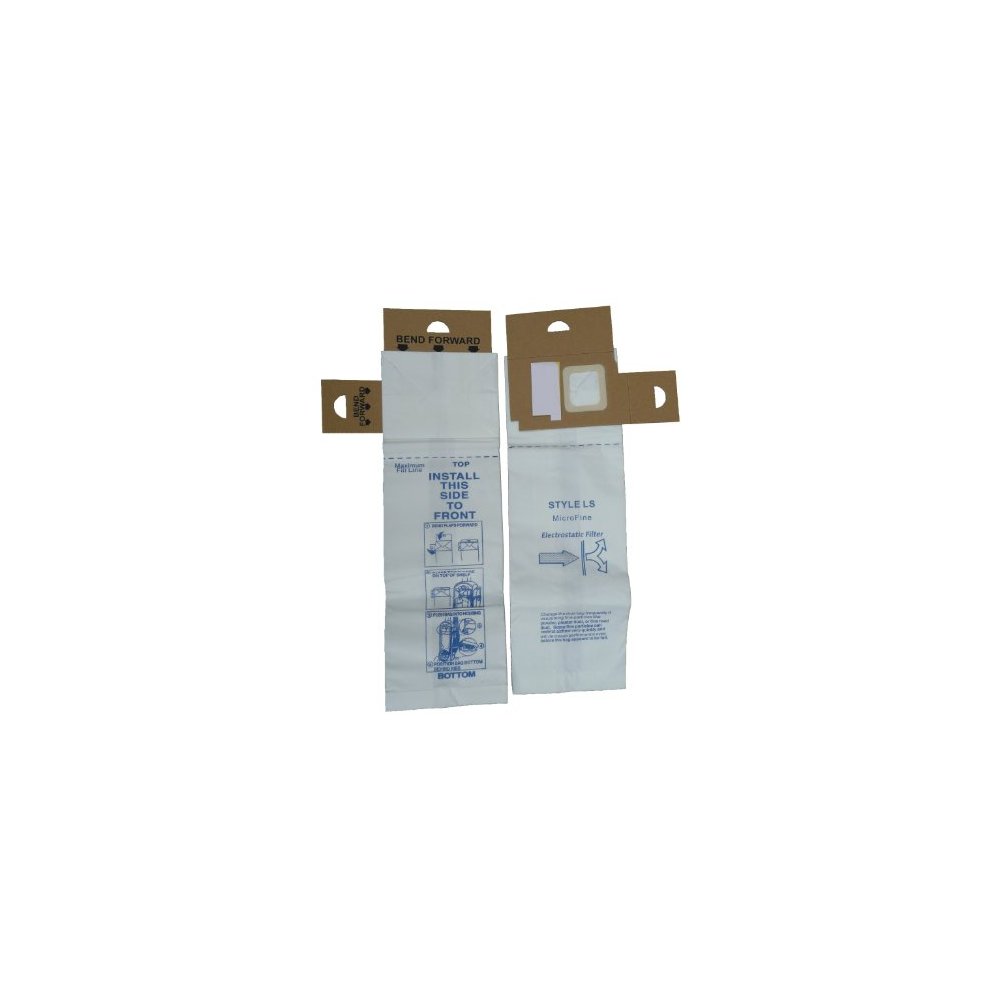 3 Eureka Type LS Sanitaire Vacuum Bags, LiteSpeed Upright, Bagged, Boss Signature Genesis, Refurb Powerline Limited