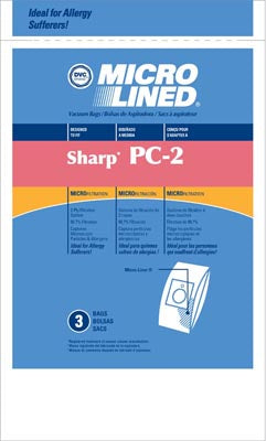 Sharp Micro-lined PC-2 Canister Vacuum Bags- 36 bags