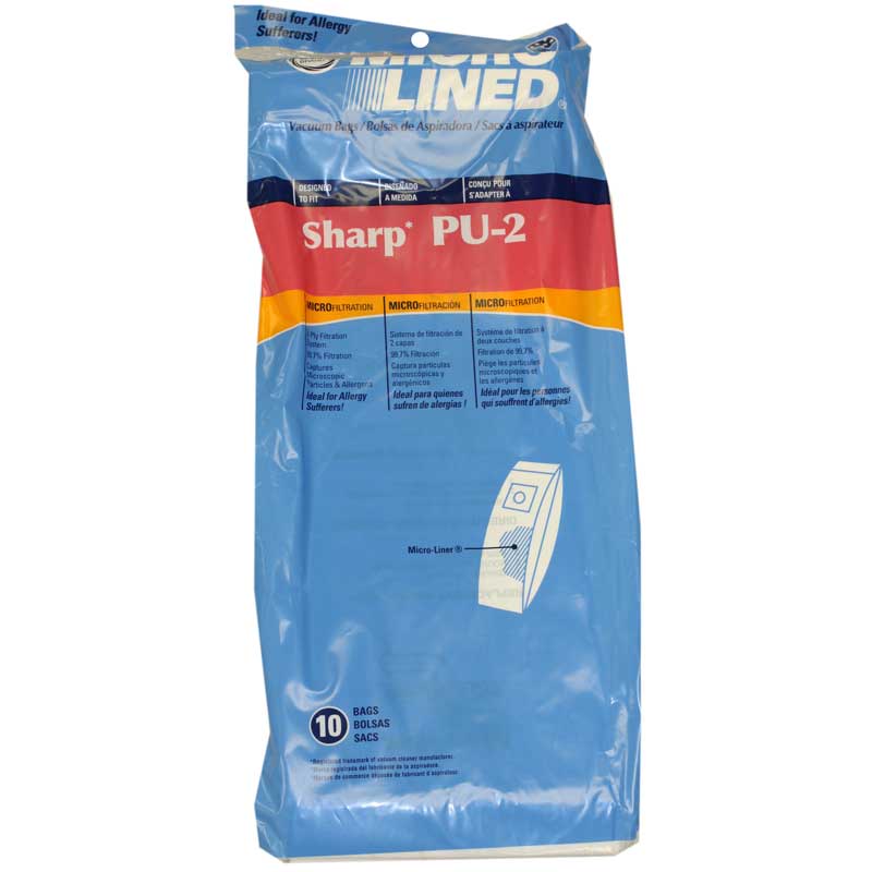 Sharp PU-2 Upright Micro-Filtration Bags- Generic - 9 pack