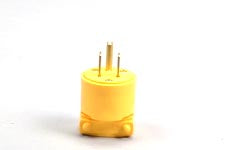 Fit All Commercial Grade Wiring 3 Wire Grounded Yellow Plug - 1 Pack