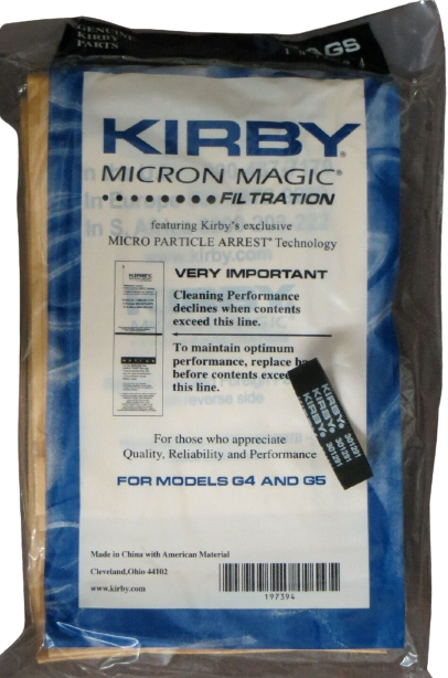 9 Kirby Sentria Micron Magic G3-6 G4 G5 Vacuum Bags 197394 + 1 kirby belt 301291