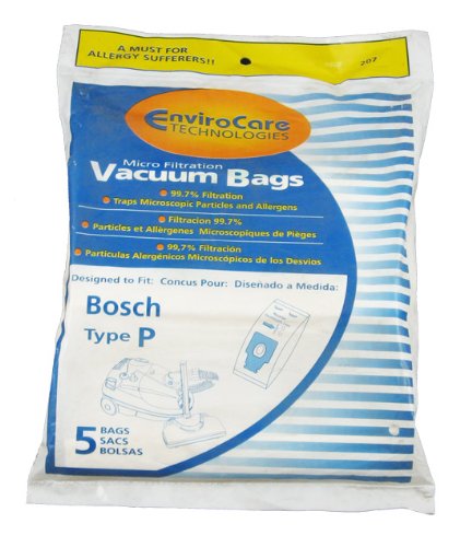 Bosch Type P Vacuum Bags Microfiltration with Closure - 5 Pack