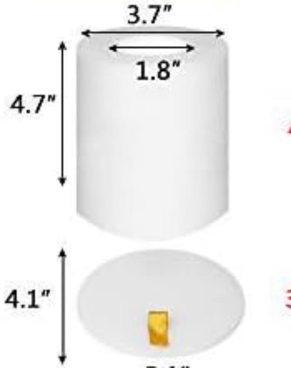 Shark Foam & Felt Filter Kit for Rotator Powered Lift-Away NV755, UV795 #XFF755, 4.7" H, 3.7" D