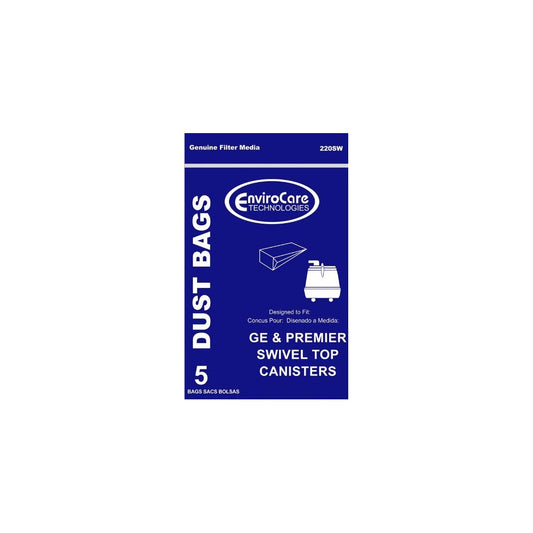 GE & Premier Swivel Top Canister Vacuum Bags