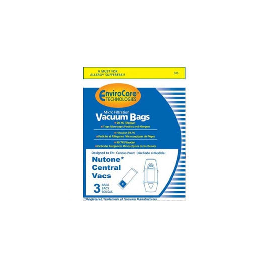 Nutone Central Vacuum Cleaner Bags Models 350, 450, 750, 850
