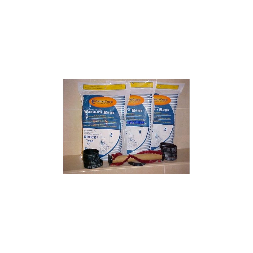 For ORECK COMBO (24 XL/CC Bags + Brush Roll + 6 Belts)